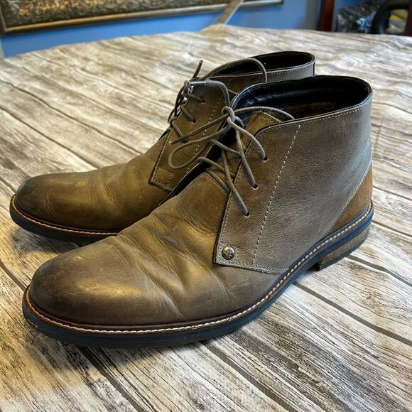 Testosterone Air Alert Grey/Rust Leather Lace-up - Picture 5 of 10